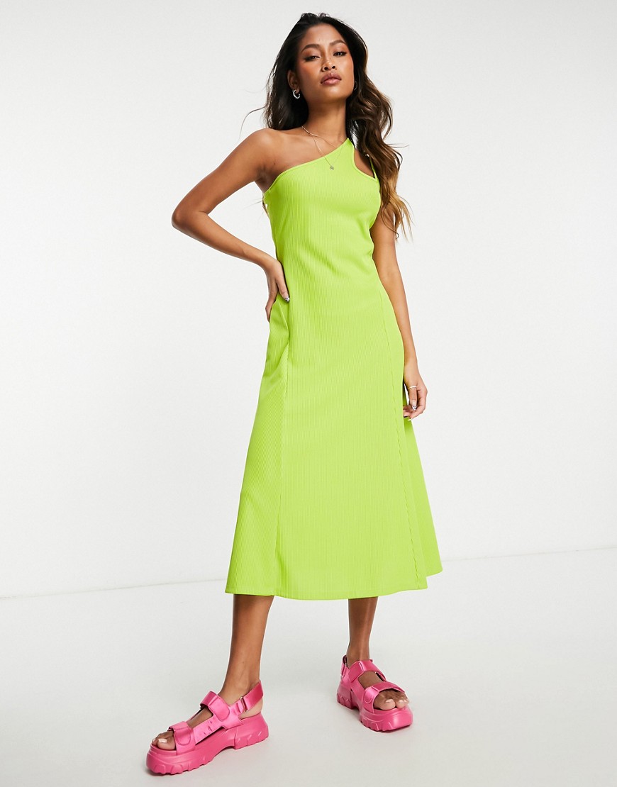 Asos Green Midi Dress Topshop Woman GOOFASH