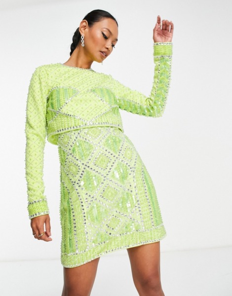 Asos - Green Womens Mini Dress GOOFASH