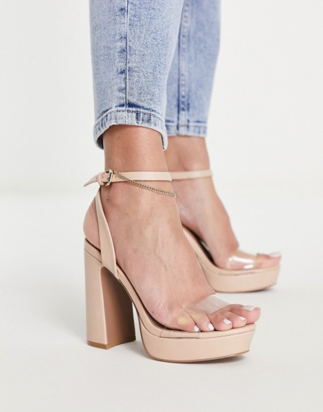 Asos - Heeled Sandals in Ivory for Women by Qupid GOOFASH