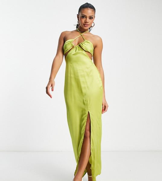 Asos Ladies Green Maxi Dress from In the Style GOOFASH