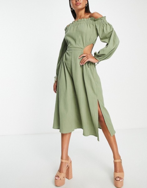 Asos - Lady Green Dress GOOFASH
