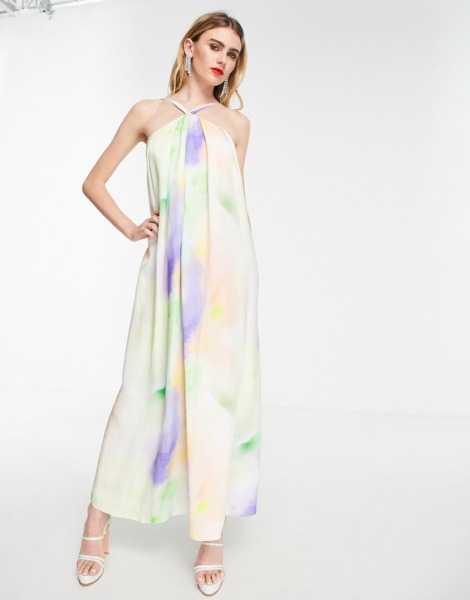 Asos - Lady Midi Dress Multicolor GOOFASH