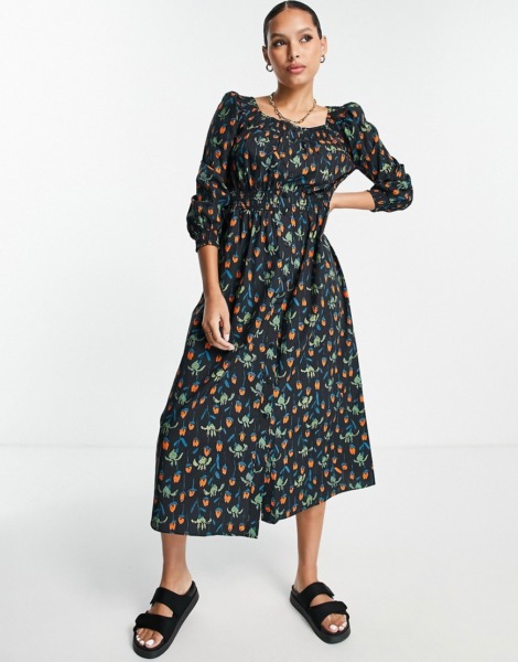 Asos - Lady Midi Dress in Multicolor by Whistles GOOFASH