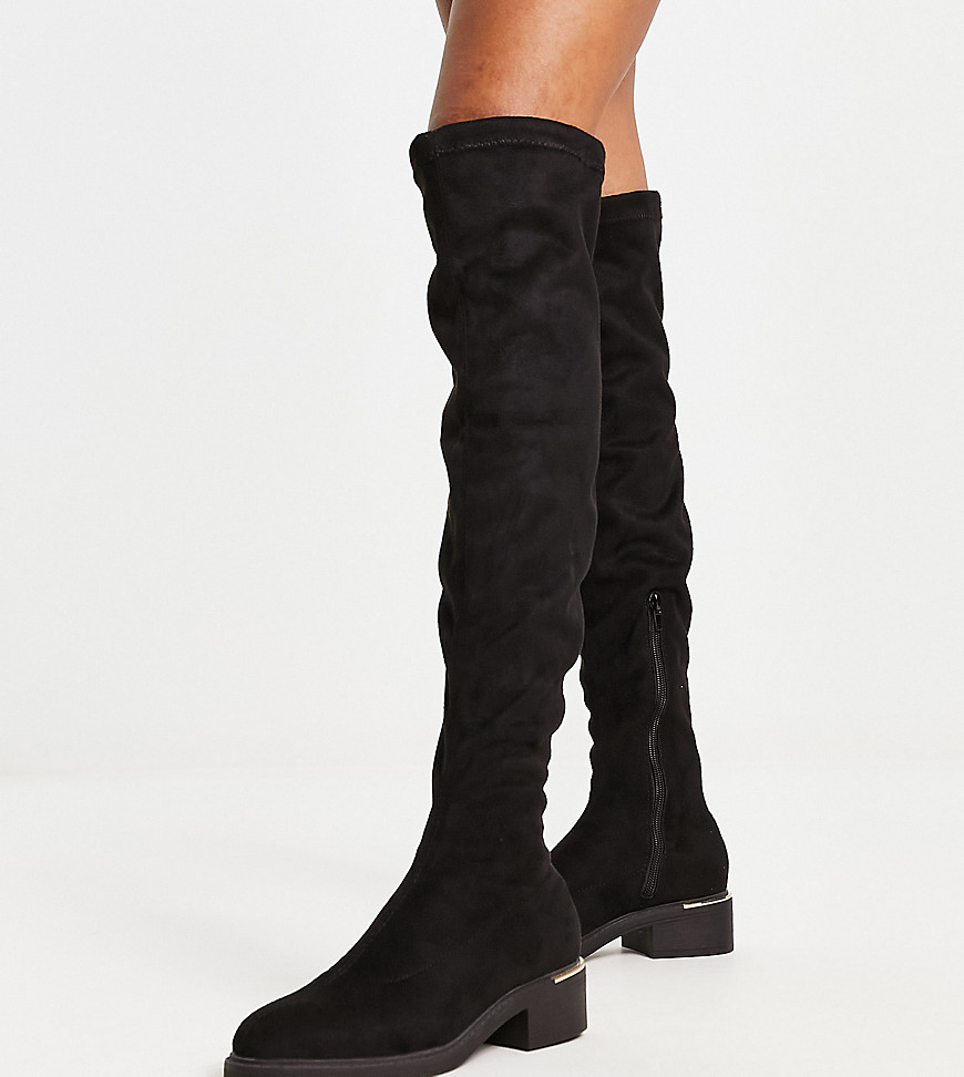 Asos - Lady Overknee Boots in Black - Truffle Collection GOOFASH