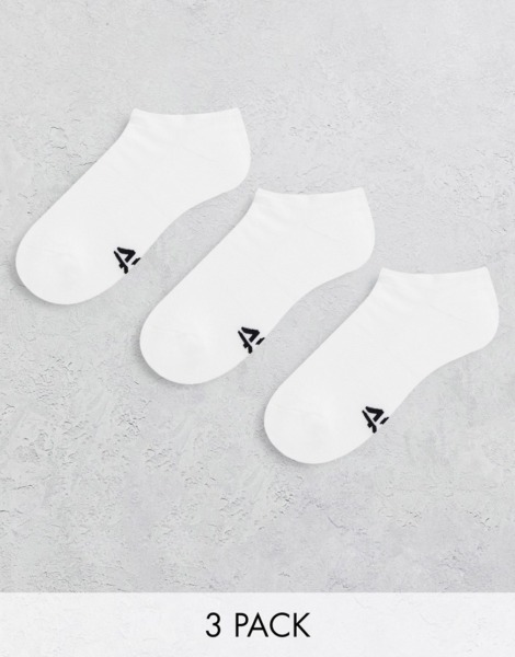 Asos Lady Sneaker Socks White GOOFASH