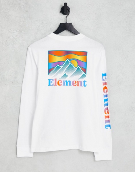 Asos - Long Sleeve Top in White by Element GOOFASH