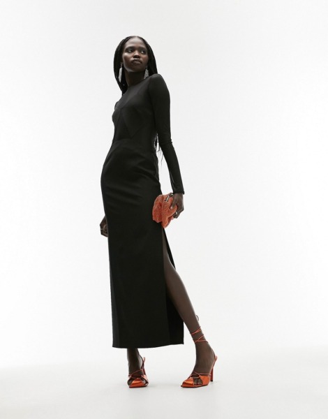 Asos - Midi Dress Black for Women from Topshop GOOFASH