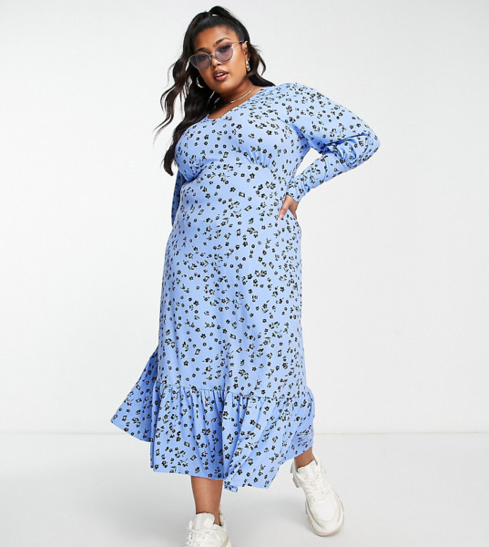 Asos - Midi Dress in Blue for Woman by Simply Be GOOFASH