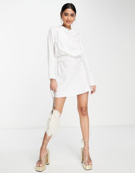 Asos Mini Dress White GOOFASH
