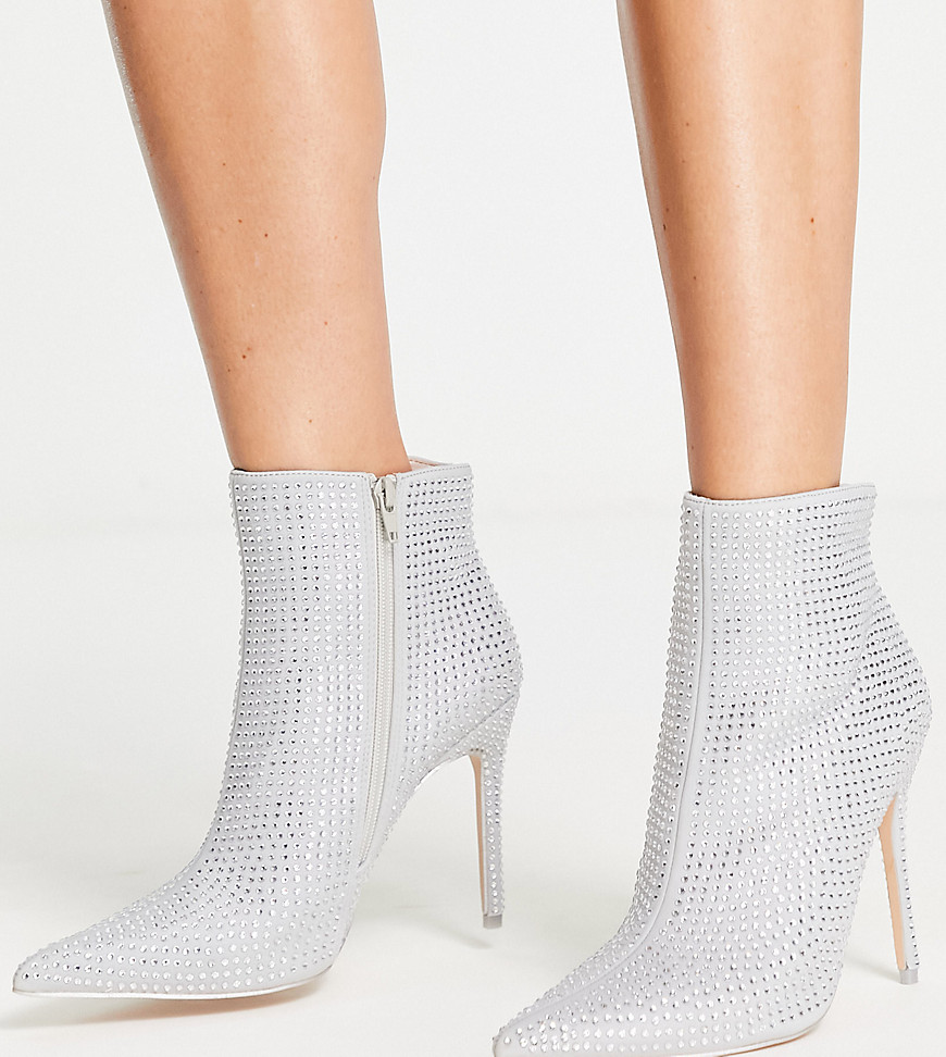 Asos Silver Ankle Boots for Women by Public Desire GOOFASH