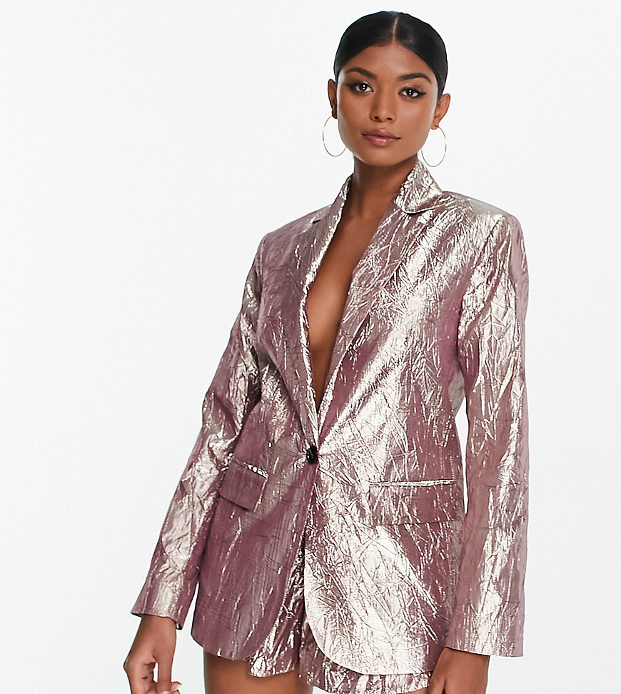 Asos Silver Ladies Suit Blazer GOOFASH