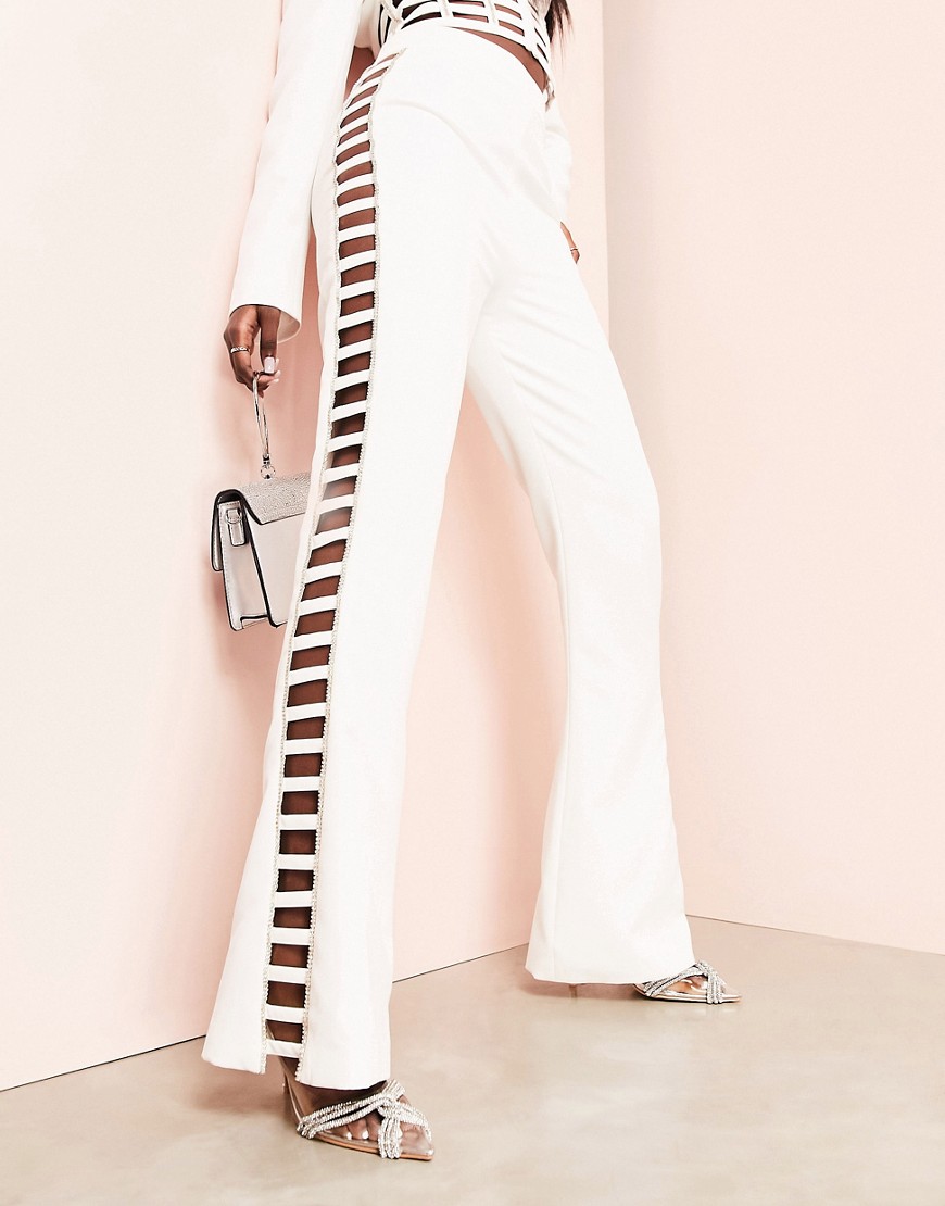 Asos - White - Woman Suit Trousers GOOFASH
