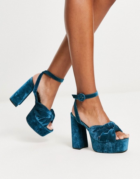 Asos - Woman Heeled Sandals in Blue GOOFASH