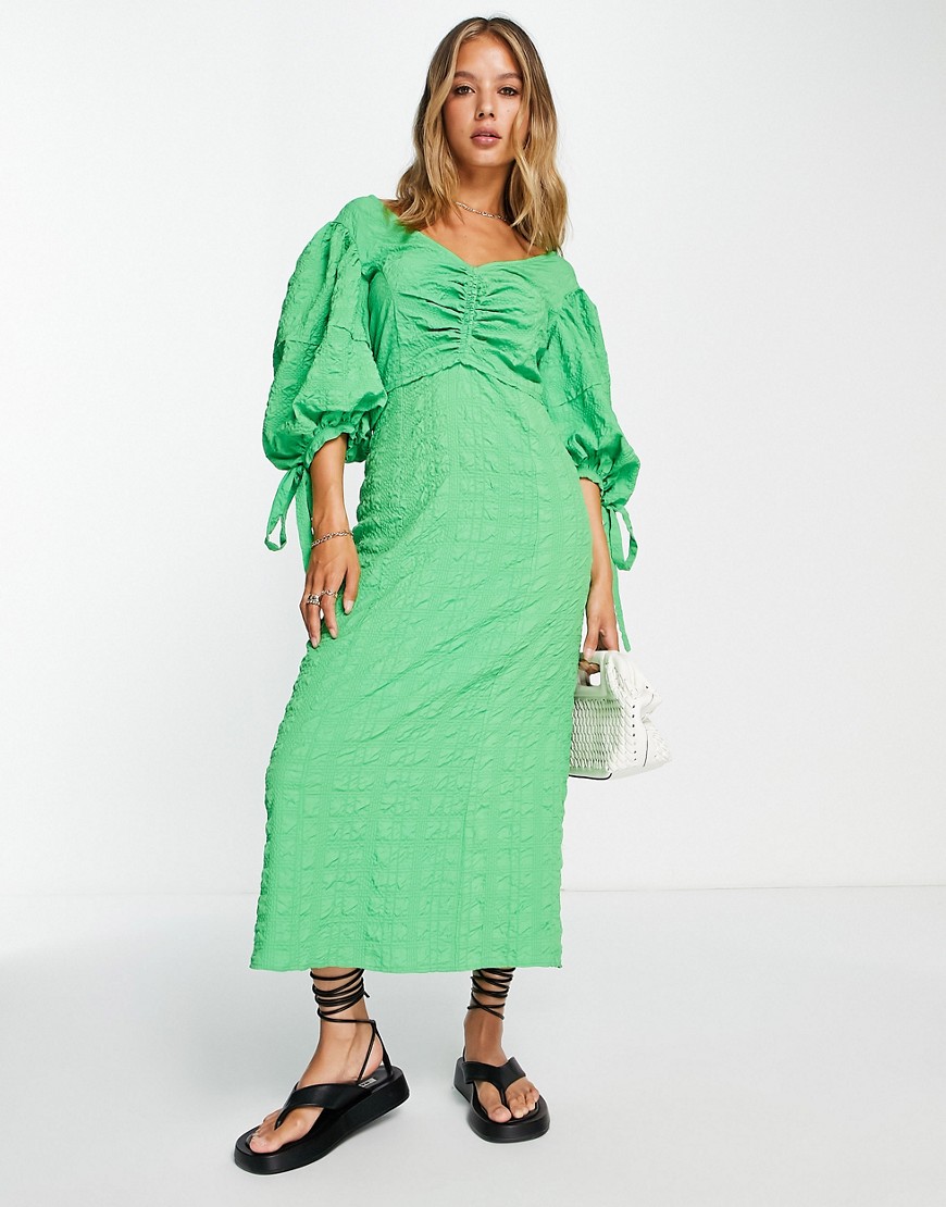 Asos - Woman Midi Dress in Green - Topshop GOOFASH