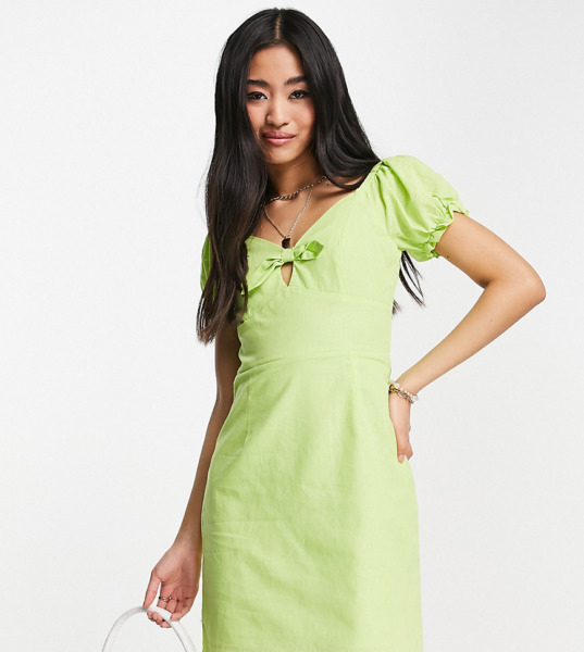 Asos - Woman Mini Dress Green - Collective the Label GOOFASH