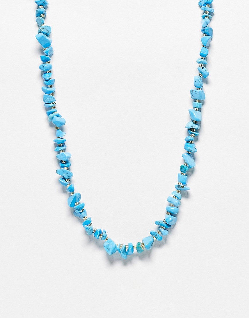 Asos Woman Necklace Blue from Designb London GOOFASH