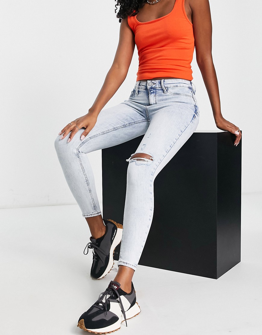 Asos Woman Skinny Jeans Blue from River Island GOOFASH