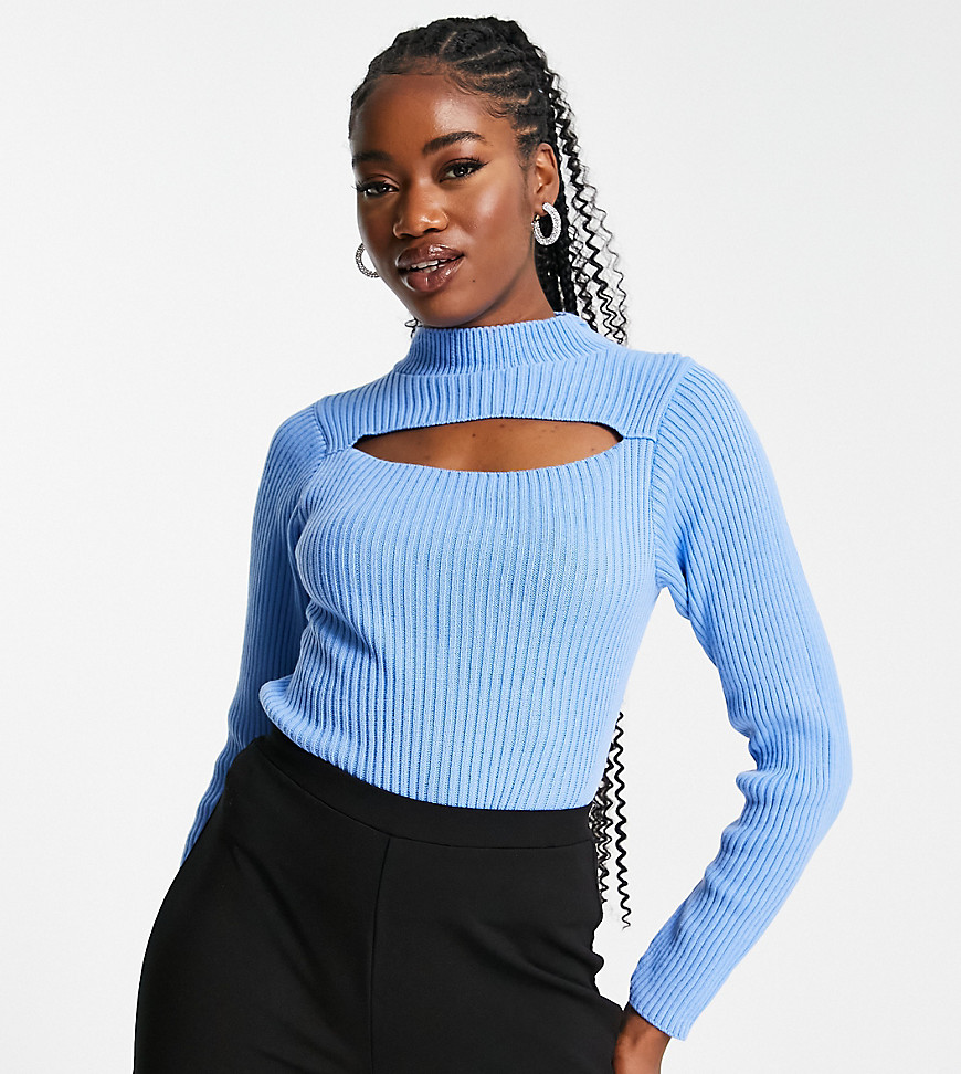 Asos Woman Sweater Blue by In the Style GOOFASH