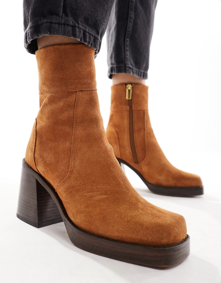 Asos Women Ankle Boots in Brown GOOFASH