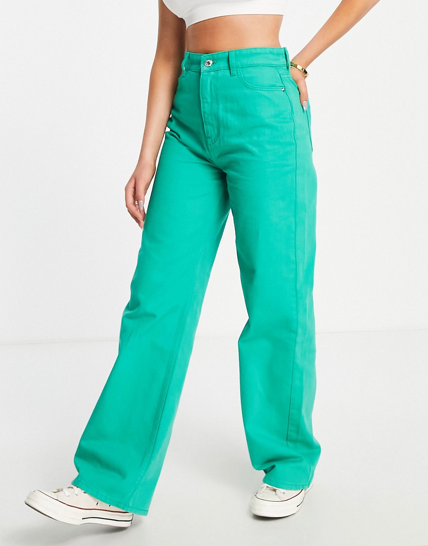 Asos Women Jeans Green New Look GOOFASH