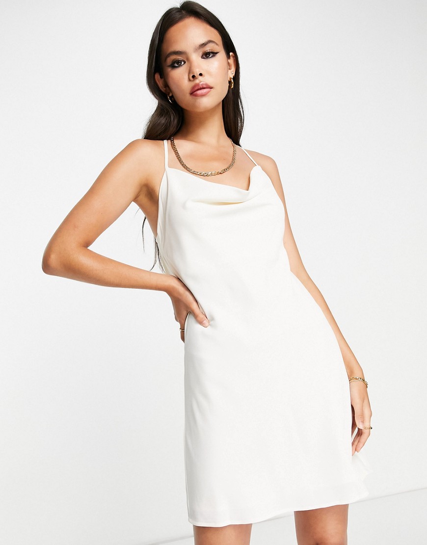 Asos - Women Mini Dress in White Pretty Lavish GOOFASH