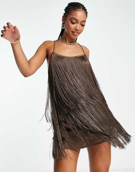 Asos - Womens Brown Mini Dress GOOFASH