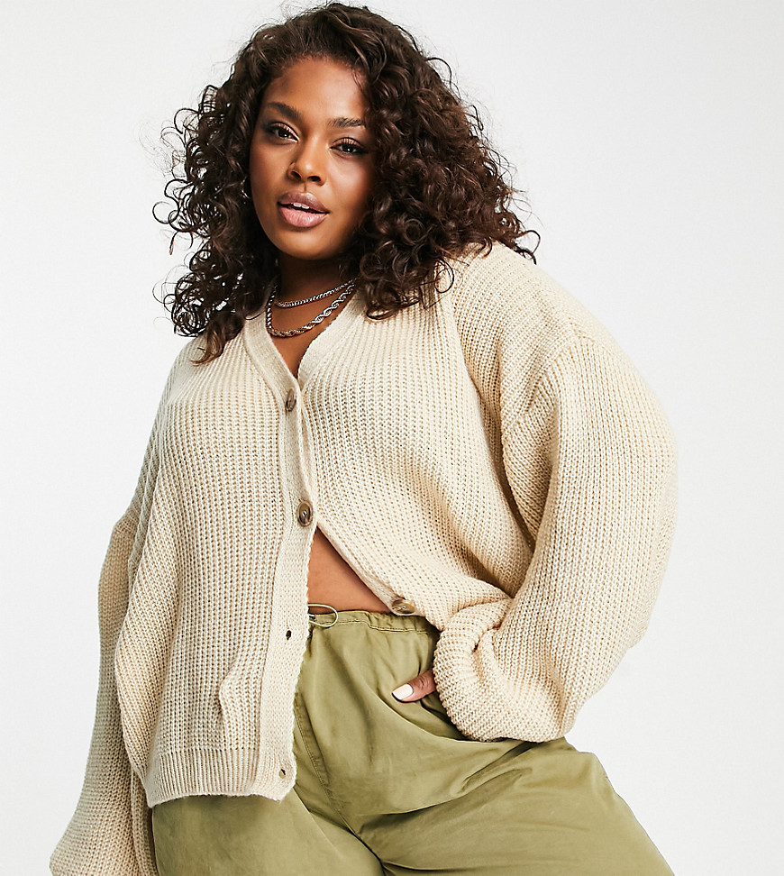 Asos Womens Cardigan Ivory from In the Style GOOFASH