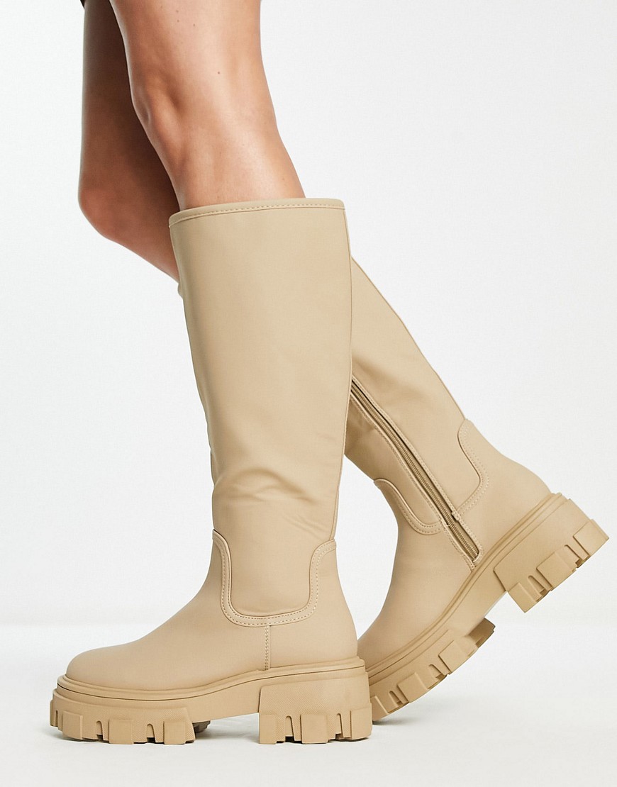 Asos Women's Flat Boots in Brown GOOFASH