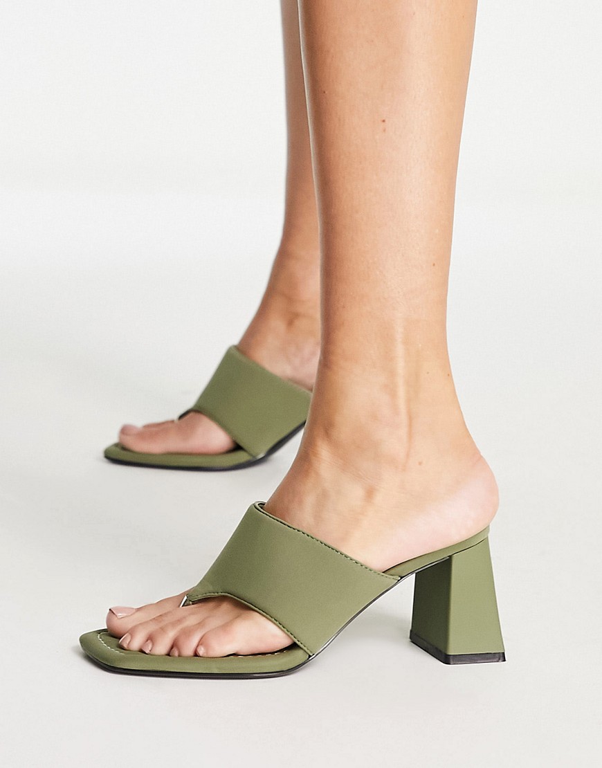 Asos Women's Green Sandals by Bershka GOOFASH