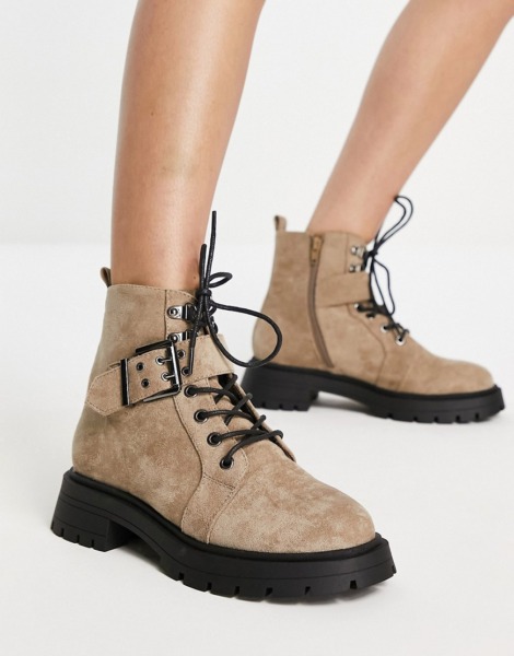 Asos - Womens Grey Hiker Boots GOOFASH