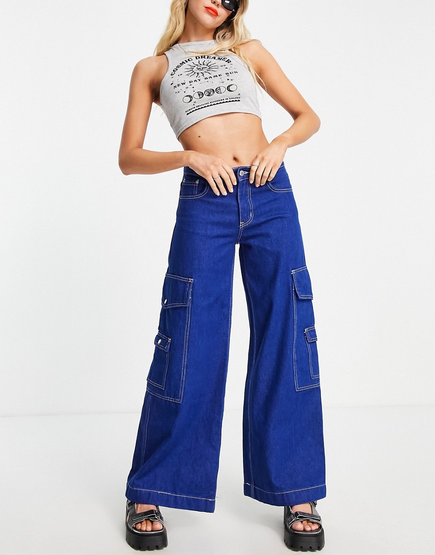 Asos Women's Jeans Blue GOOFASH