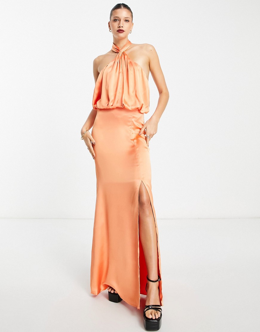 Asos - Women's Maxi Dress Orange GOOFASH