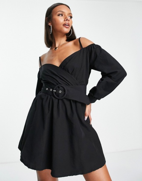 Asos - Women's Mini Dress in Black Trendyol GOOFASH