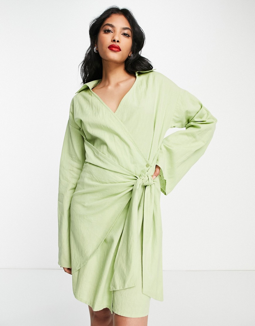 Asos - Women's Mini Dress in Green Pretty Lavish GOOFASH