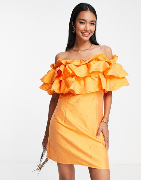 Asos Womens Mini Dress in Orange by Vero Moda GOOFASH