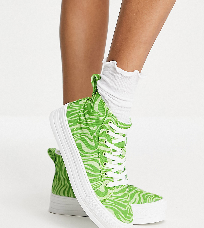 Asos Womens Sneakers Green from Daisy Street GOOFASH