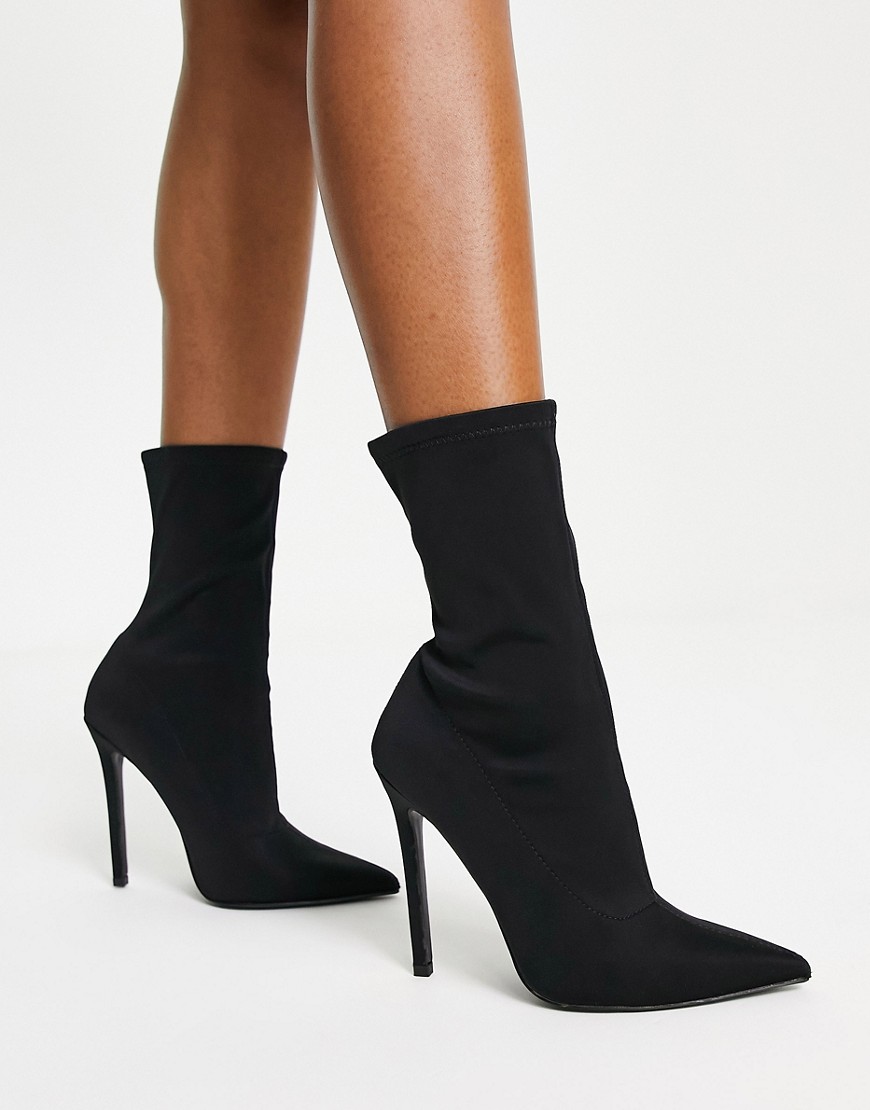 Asos - Women's Sock Boots Black GOOFASH