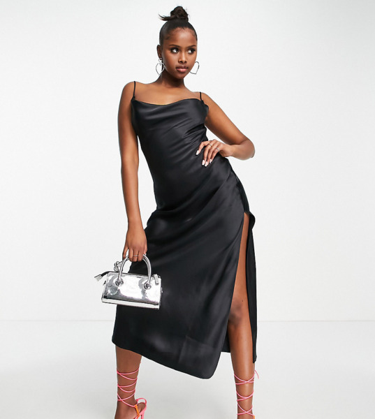 Asyou - Womens Black Slip Dress by Asos GOOFASH