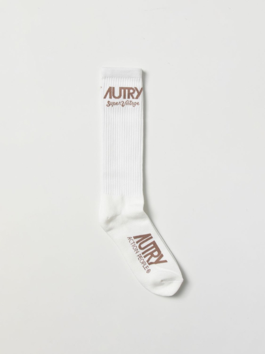 Autry Socks Grey for Man by Giglio GOOFASH