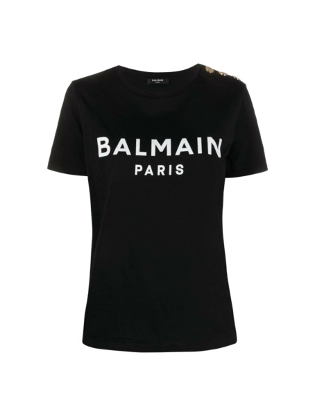 Balmain - Black T-Shirt for Woman by Suitnegozi GOOFASH
