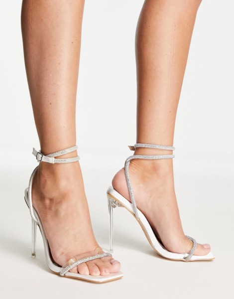 Be Mine Woman Heeled Sandals White from Asos GOOFASH