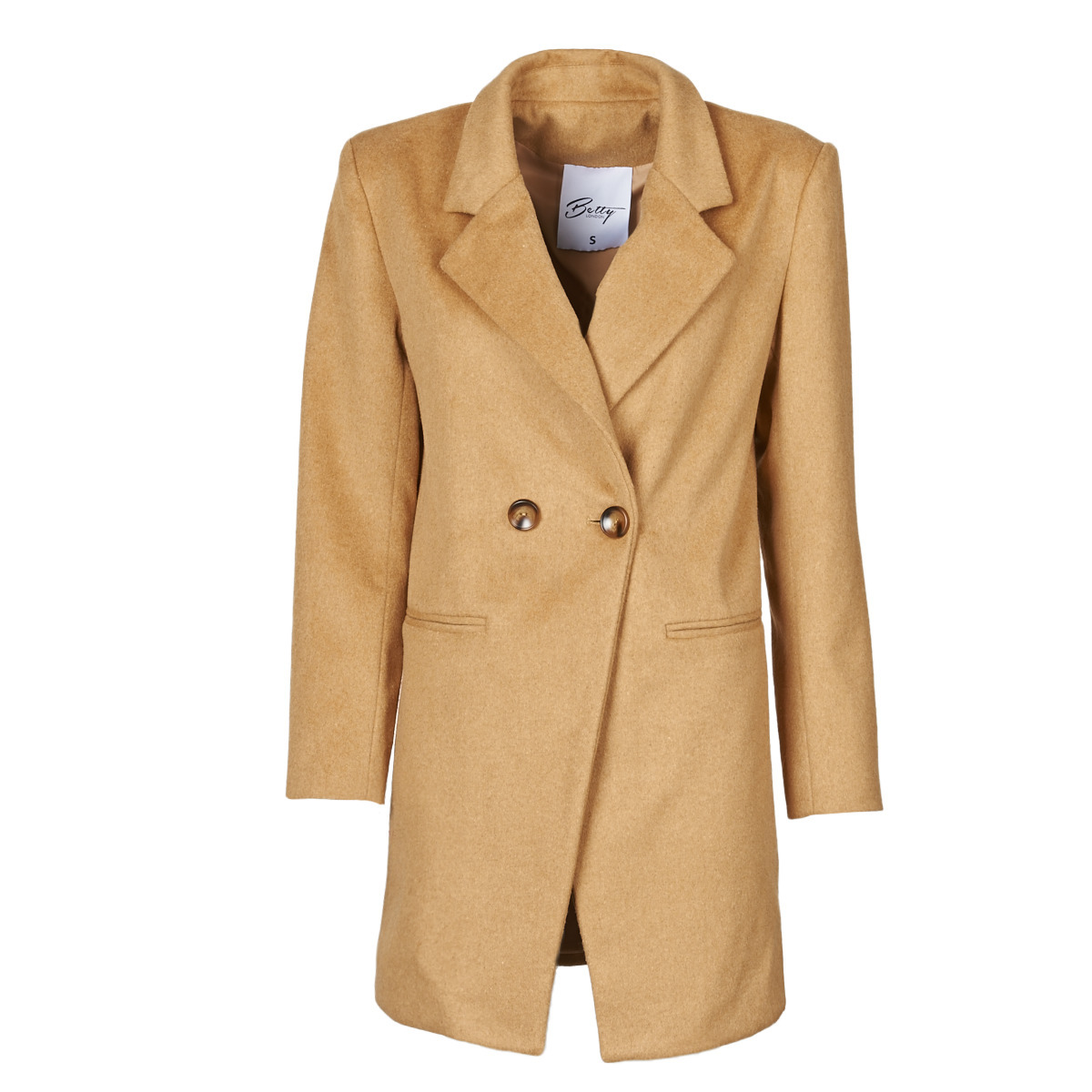 Betty London - Coat Beige for Woman at Spartoo GOOFASH