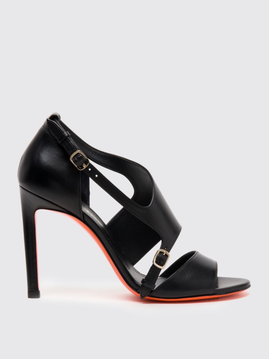 Black Heeled Sandals Santoni Women - Giglio GOOFASH