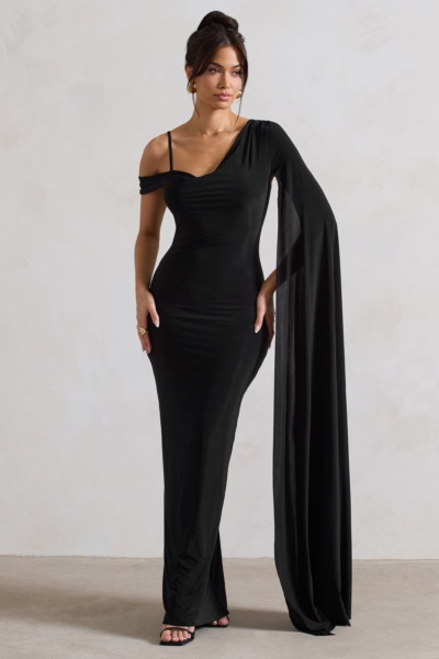 Black Maxi Dress for Women at Club L London GOOFASH
