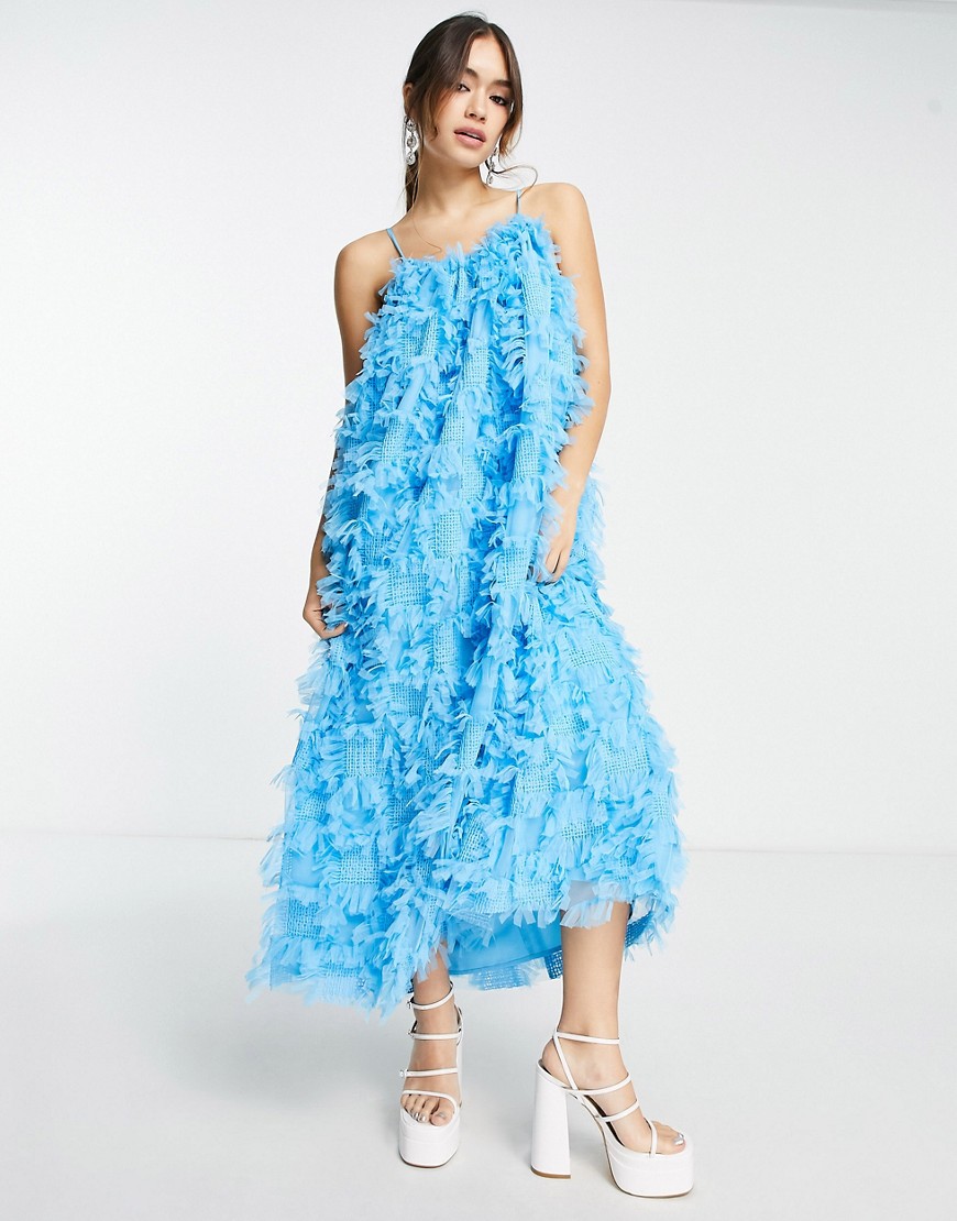 Blue Midi Dress - Asos Ladies GOOFASH