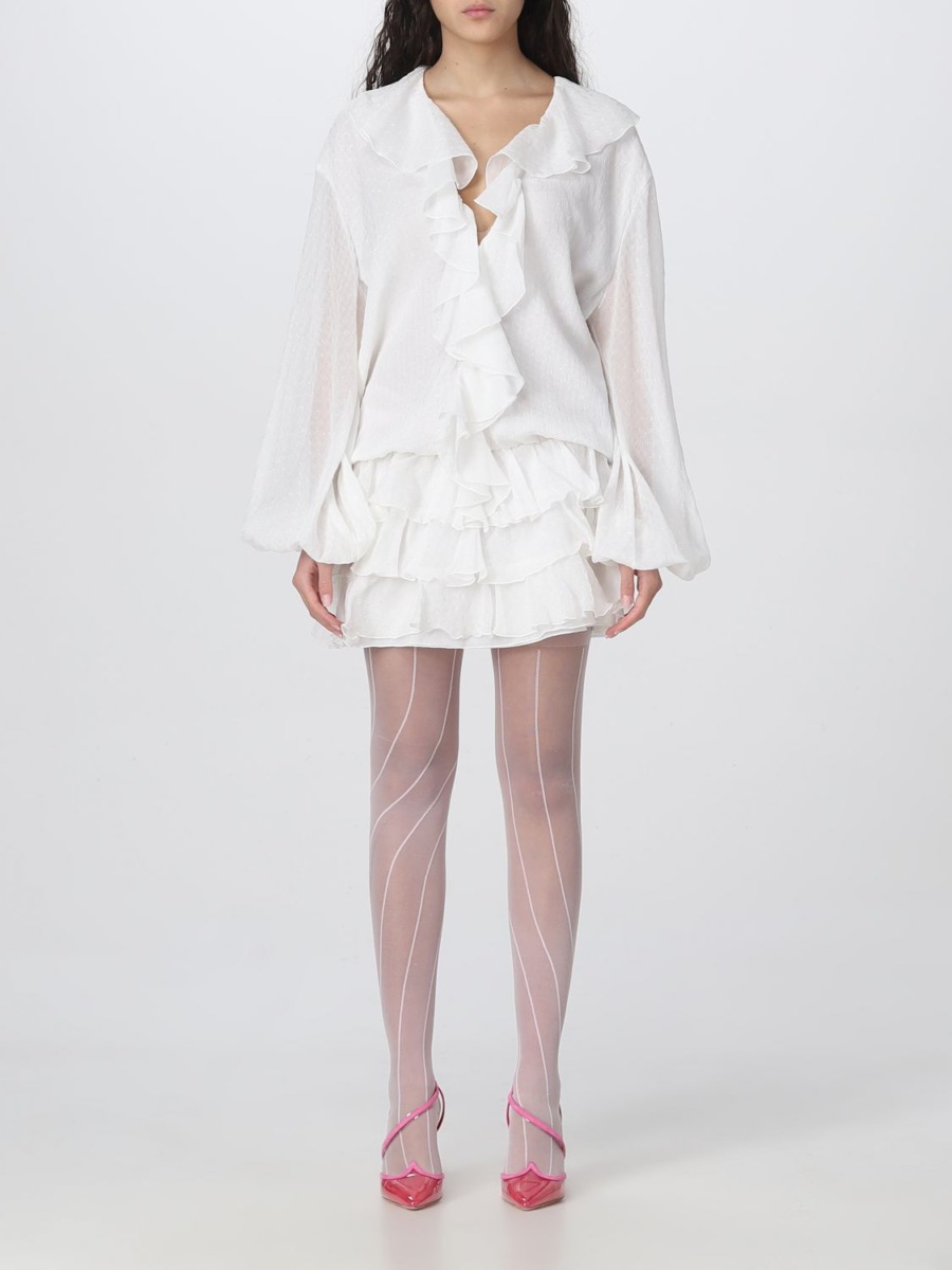 Blumarine - White Womens Dress Giglio GOOFASH
