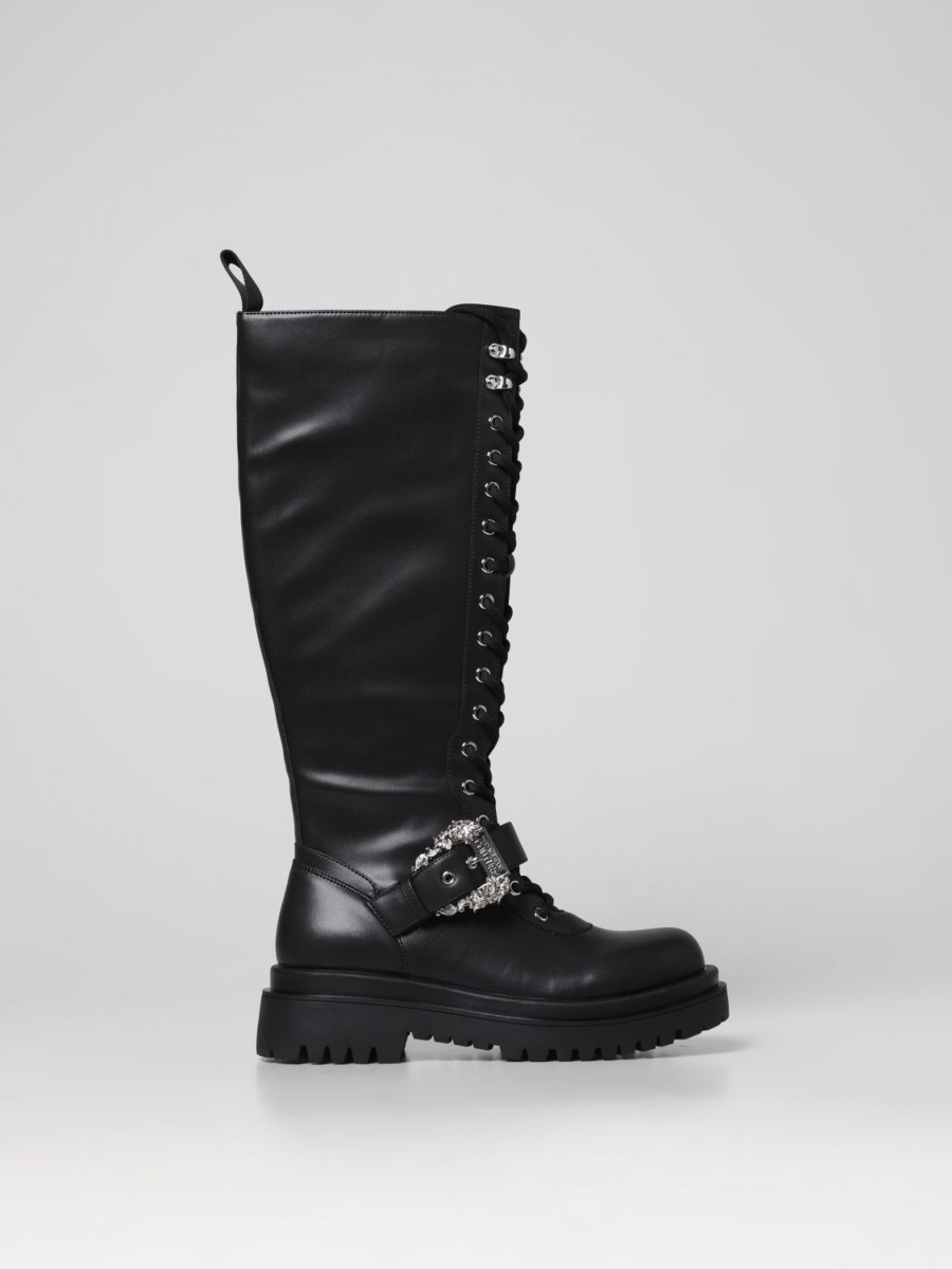 Boots Black Giglio - Versace GOOFASH