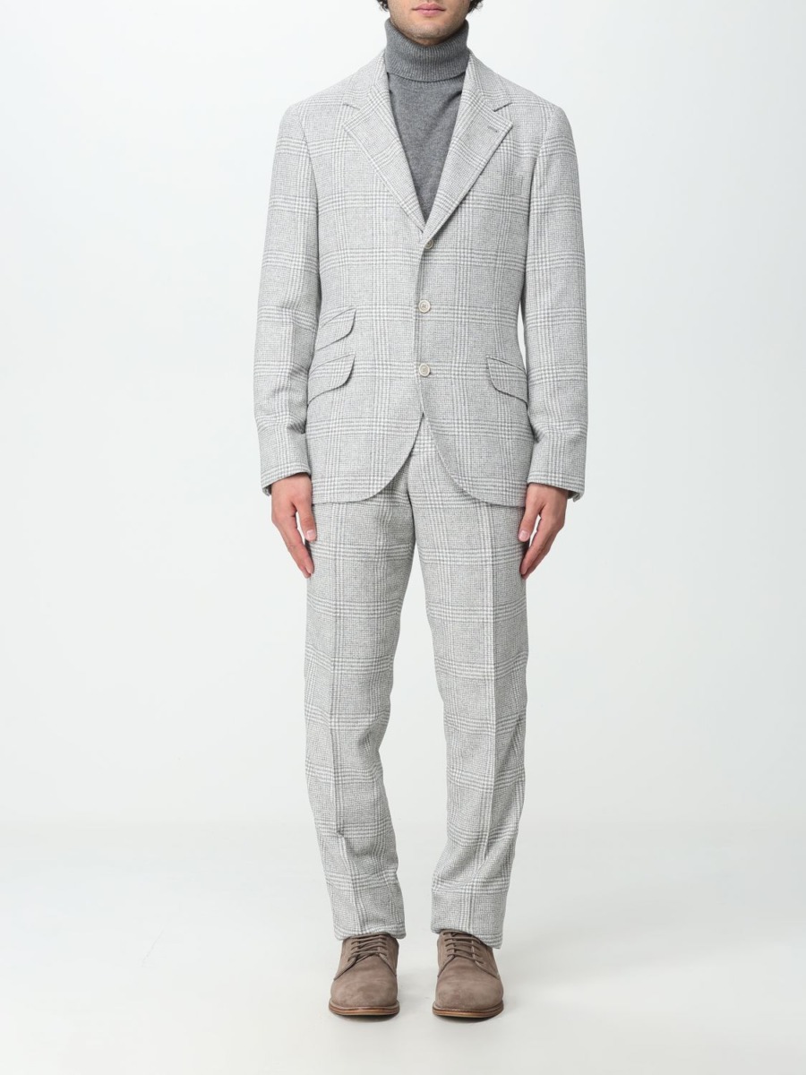Brunello Cucinelli Gents Suit in Grey Giglio GOOFASH