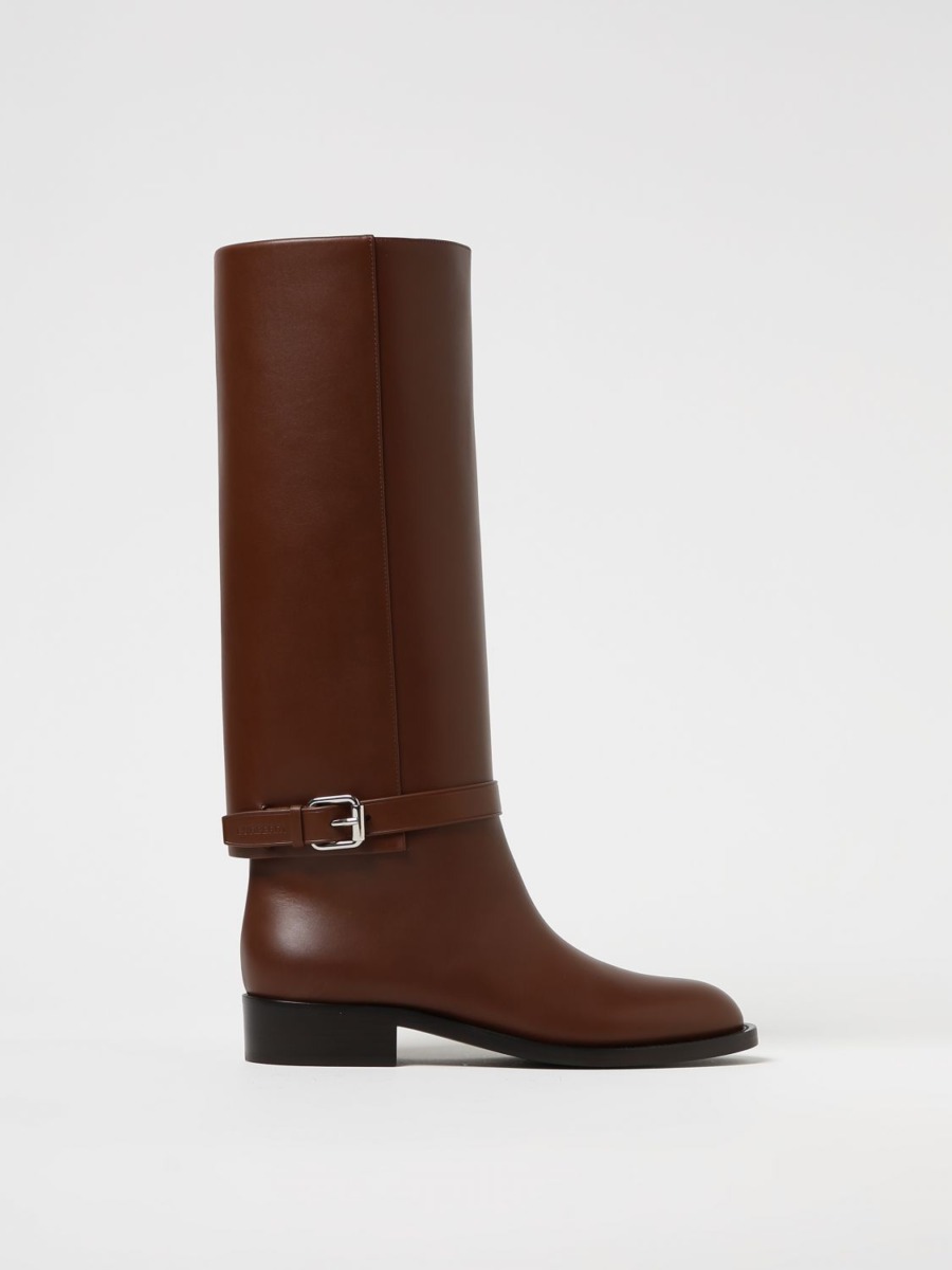 Burberry Ladies Brown Boots from Giglio GOOFASH