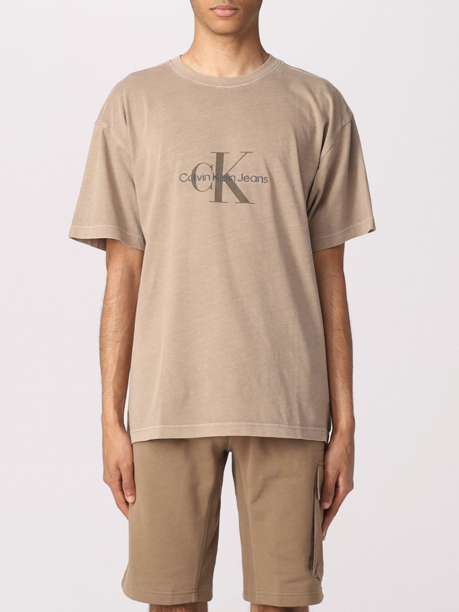 Calvin Klein T-Shirt in Brown for Men from Giglio GOOFASH